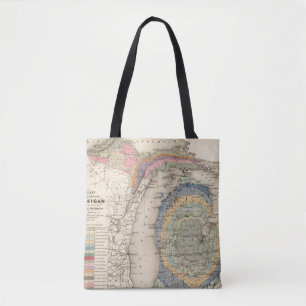 Map of the State of Michigan Tote Bag