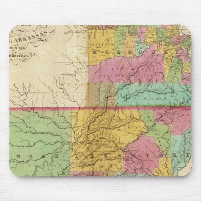 Map of the State of Missouri Mouse Mat (Front)