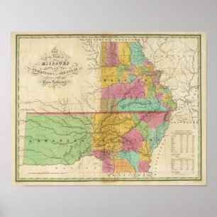 Map of the State of Missouri Poster