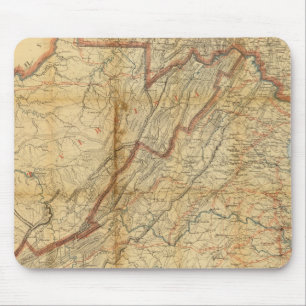 Map of the state of Virginia Mouse Mat
