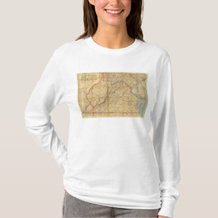 Map of the state of Virginia T-Shirt