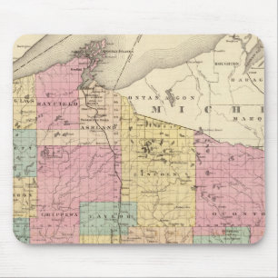 Map of the State of Wisconsin Mouse Mat