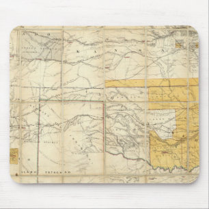 Map Of The States Of Kansas And Texas Mouse Mat