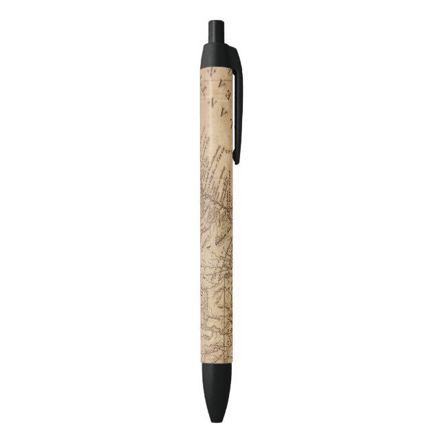 Map of the States of Virginia and North Carolina Black Ink Pen (Bottom (Vertical))