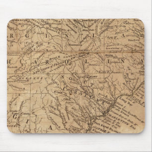 Map of the States of Virginia and North Carolina Mouse Mat