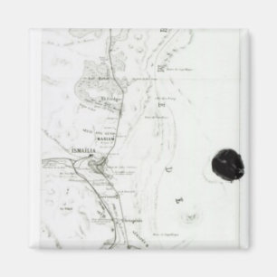 Map of the Suez Canal, c.1869 Magnet