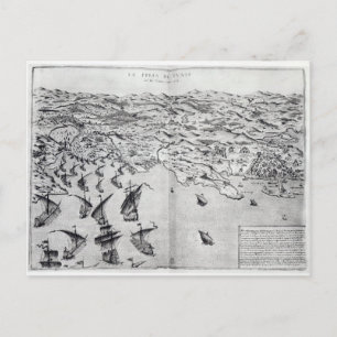 Map of the Taking of Tunis Postcard