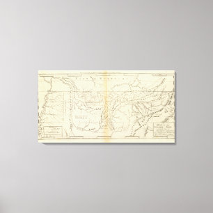 Map of The Tennessee Canvas Print