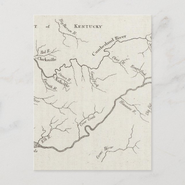 Map of the Tennessee Government Postcard (Front)