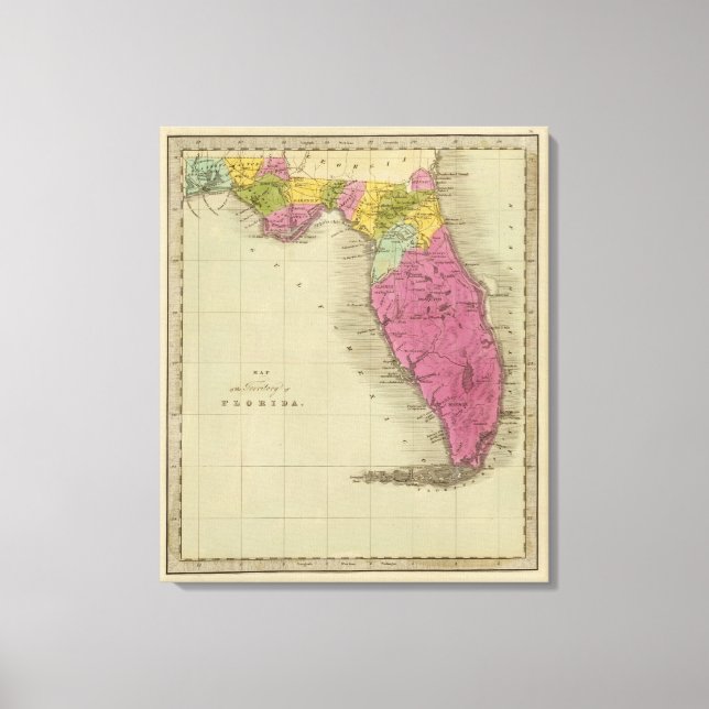 Map of the Territory of Florida Canvas Print (Front)