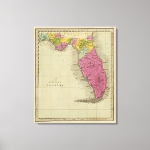 Map of the Territory of Florida Canvas Print