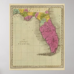 Map of the Territory of Florida Poster