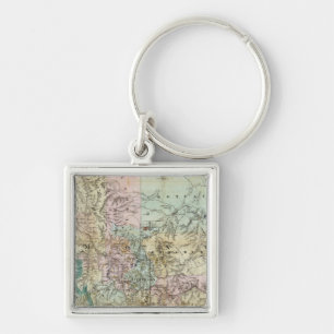 Map Of The Territory Of Montana Key Ring