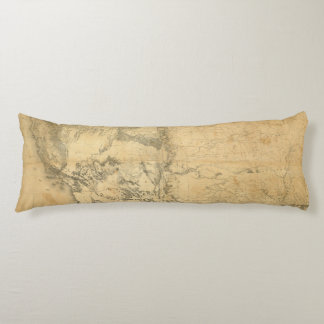 Map of The Territory of The United States Body Cushion