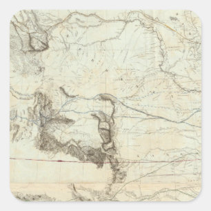 Map Of The Territory Of The United States Square Sticker