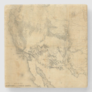 Map of The Territory of The United States Stone Coaster