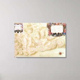 Map of the town and citadel of Bellisle Canvas Print