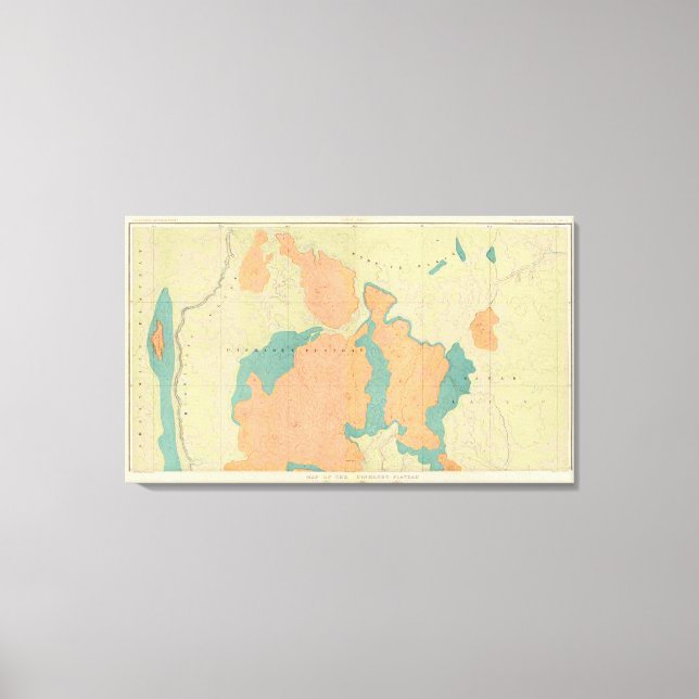 Map Of The Uinkaret Plateau Canvas Print (Front)