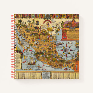 Map of The United Mexican States Notebook