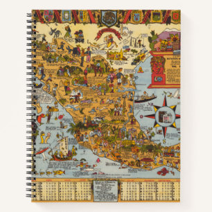 Map of The United Mexican States Notebook