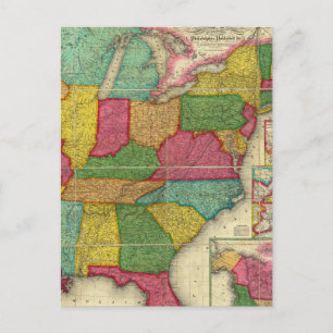 Map of the United States 2 Postcard