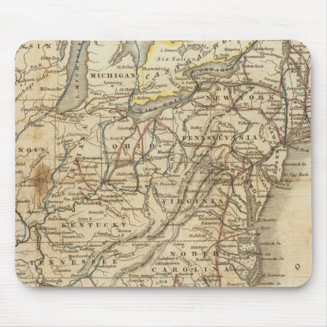Map Of The United States 3 Mouse Mat (Front)