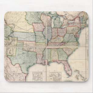 Map of The United States 3 Mouse Mat