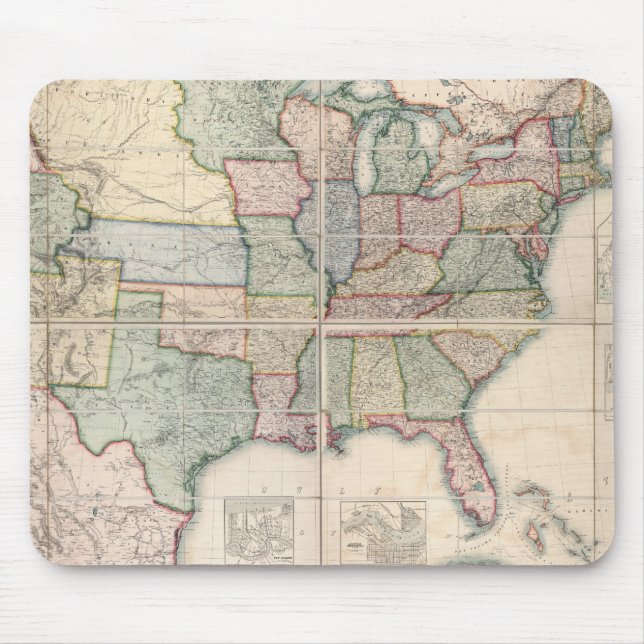 Map of The United States 3 Mouse Mat (Front)