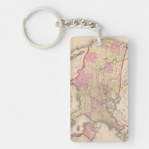 Map of the United States 5 Key Ring