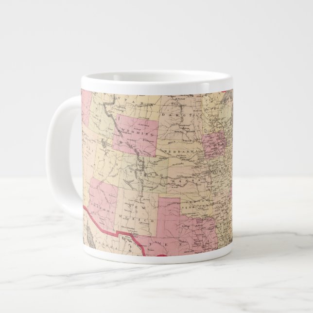 Map of the United States 5 Large Coffee Mug (Front Left)
