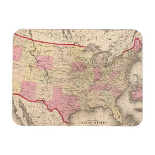 Map of the United States 5 Magnet