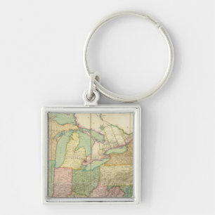 Map of the United States 6 Key Ring