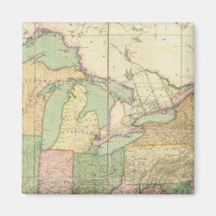 Map of the United States 6 Magnet