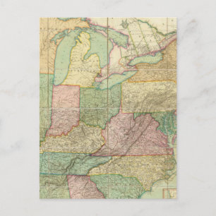 Map of the United States 6 Postcard