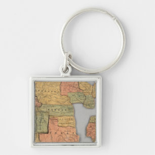 Map of the United States and Canada Key Ring