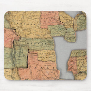 Map of the United States and Canada Mouse Mat