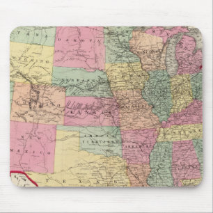 Map of the United States and territories Mouse Mat