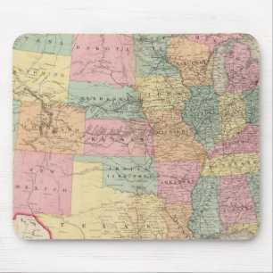 Map of the United States and Territories Mouse Mat