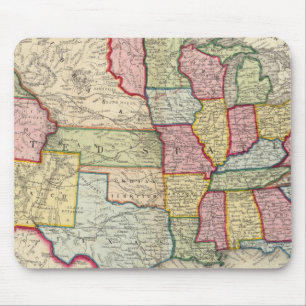 Map Of The United States, And Territories Mouse Mat