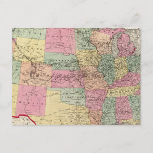 Map of the United States and territories Postcard