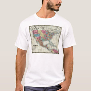 Map Of The United States, Canada, Mexico T-Shirt