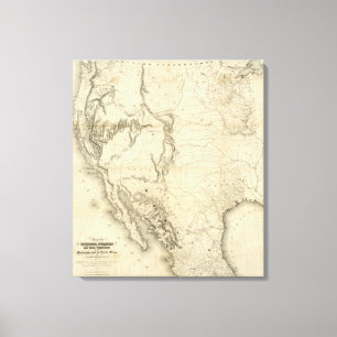 Map Of The United States Canvas Print