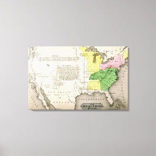 Map of the United States Canvas Print