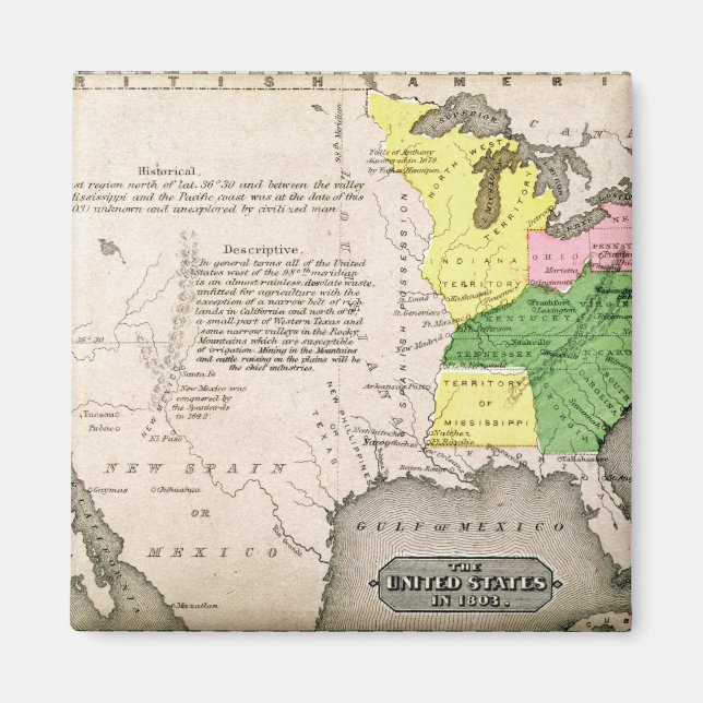 Map of the United States Magnet (Front)