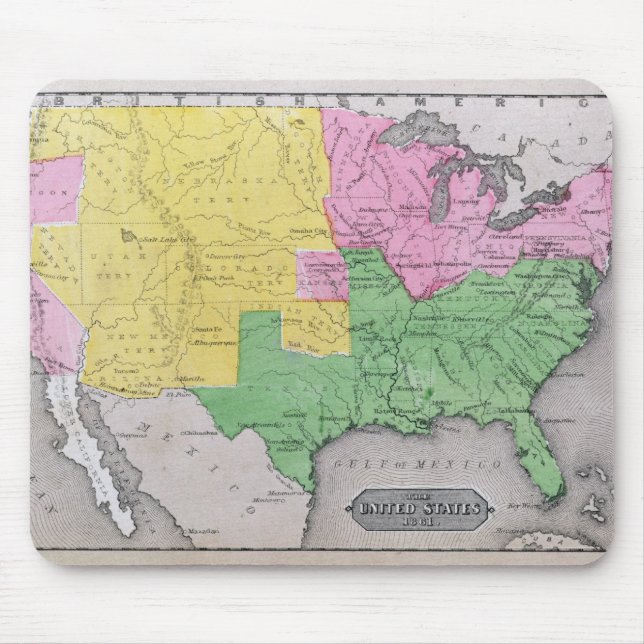 Map of the United States Mouse Mat (Front)