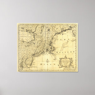 Map of the United States of America (1783) Canvas Print