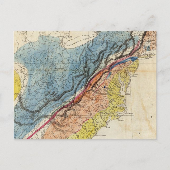 Map of the United States of America 3 Postcard (Front)