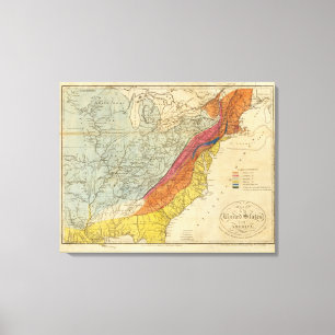 Map of the United States of America 4 Canvas Print