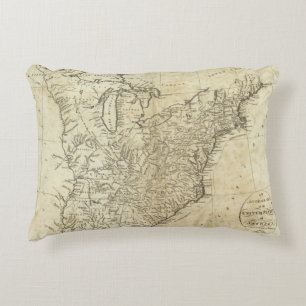 Map of the United States of America Decorative Cushion