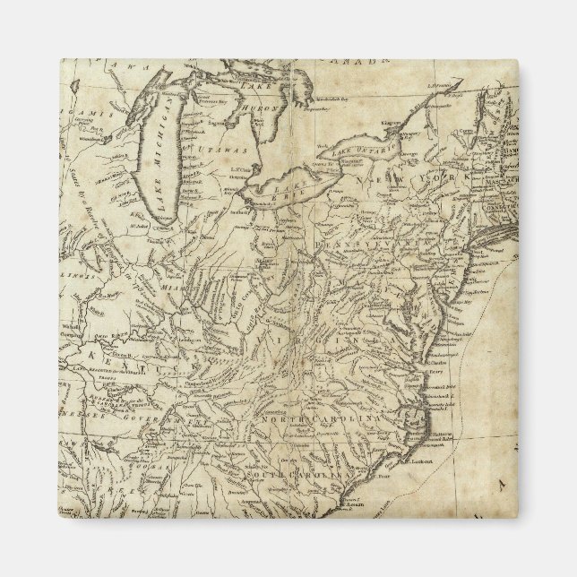 Map of the United States of America Magnet (Front)